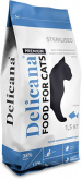 Delicana сухой корм для стерилизованных кошек с лососем, 1,5 кг
