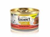 Gourmet Gold для кошек нежные биточки говядина 85г