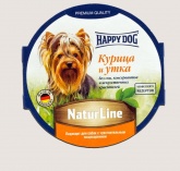 Happy Dog влажный корм для собак с курицей и уткой, 125 г