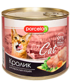 Porcelan 95% для кошек кролик 525г