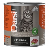 Darsi консервы для кошек чувствительным пищеварением ягнёнок соус 250г