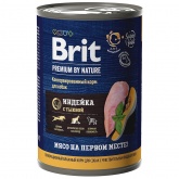 Brit Premium влажный корм для собак с индейкой и тыквой, 410 г