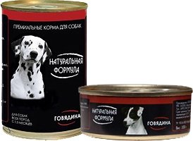 Влажный корм Натуральная формула д/соб. Говядина   410г