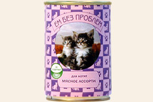 Зоогурман «Ем без проблем» влажный корм для котят, мясное ассорти, 410 г