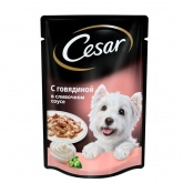 Cesar влажный корм для собак с говядиной в сливочном соусе, 100 г