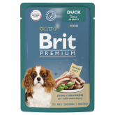 Brit Premium влажный корм для взрослых собак мини-пород с уткой и яблоком в соусе, 85 г