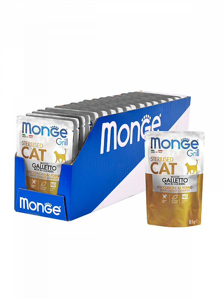 Monge Cat Grill пауч для стерилизованных кошек курица 85г