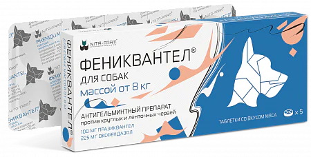 Фениквантел 100 мг, уп. 5 таблеток