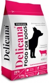 Сухой корм Delicana д/собак мелких пород Говядина овощи 400г
