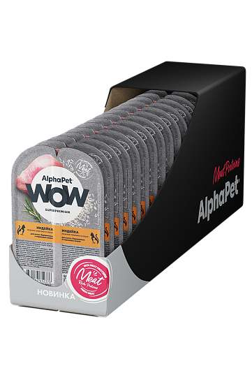 AlphaPet WOW влажный корм для котят и беременных кошек с индейкой в соусе, 80 г