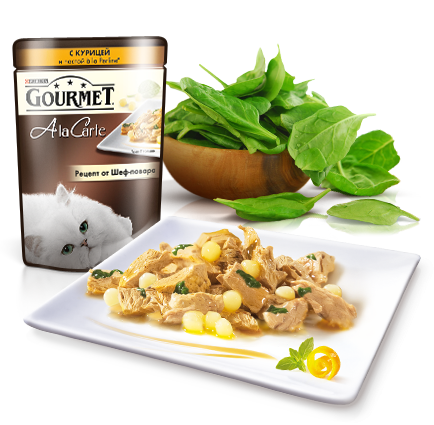 Gourmet a La Carte для кошек курица паста в подливе 85г