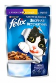 Felix влажный корм для кошек с ягнёнком и курицей, кусочки в желе, 85 г