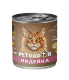Petvador влажный корм для стерилизованных кошек с индейкой и клюквой, 240 г