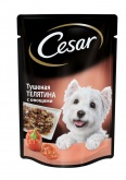 Cesar влажный корм для собак с тушёной телятиной и овощами, 100 г