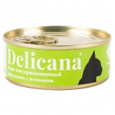 Delicana влажный корм для кошек с ягнёнком, 100 г