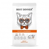 Best Dinner (Бэст Динер) для кошек Adult Skin&Coat утка клюква 400 г