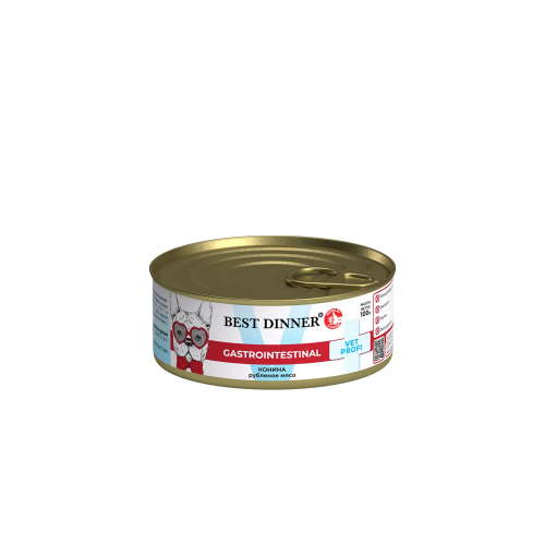 Best Dinner VET PROFI Gastrointestinal влажный корм для собак с расстройствами пищеварения с кониной, 100 г