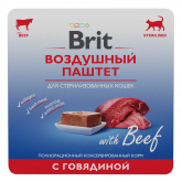 Brit Premium влажный корм для стерилизованных кошек, паштет с говядиной, 100 г