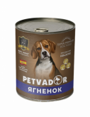 PETVADOR влажный корм для собак с ягнёнком и лососем, 400 г