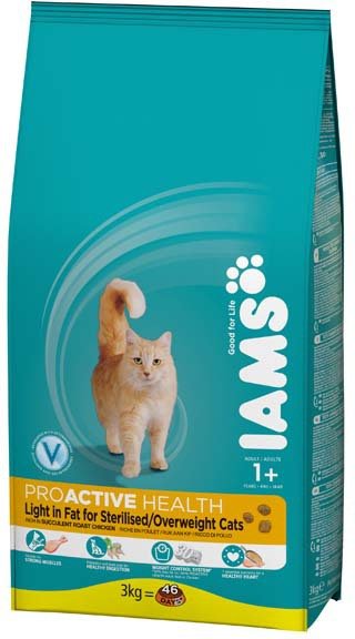 IAMS для кошек Light с курицей 1,5 кг