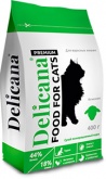 Delicana сухой корм для кошек с ягнёнком, 400 г