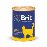 Brit Premium консервы для кошек ассорти с потрошками 340г