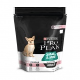 Purina Pro Plan сухой корм для взрослых собак мелких пород с чувствительной кожей с лососем и рисом, 700 г