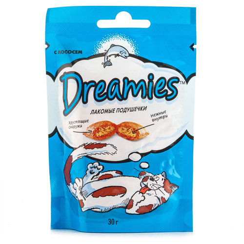 Лакомство Dreamies с лососем 30г