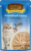 Деревенские лакомства влажный корм для кошек с филе тунца в желе, 70 г
