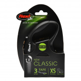 ФЛЕКСИ рулетка Classic New XS 3 м 12 кг лента, черная