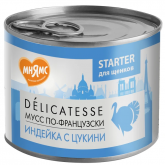 Влажный корм Мнямс консервы для щенков Паштет из индейки с цукини Starter 200г