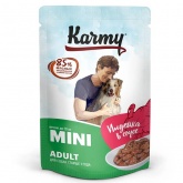 Влажный корм Karmy пауч д/с мини эдалт Индейка в соусе 80г