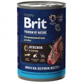 Влажный корм Brit Premium консервы для собак Ягненок с гречкой 410г