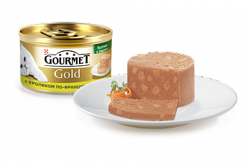 Gourmet Gold для кошек паштет кролик по-французски 85г (1*24)