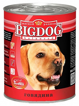 Зоогурман Big Dog влажный корм для собак с говядиной, 850 г