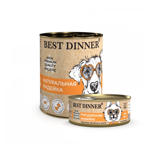 Best Dinner влажный корм для собак «Натуральная индейка», 100 г