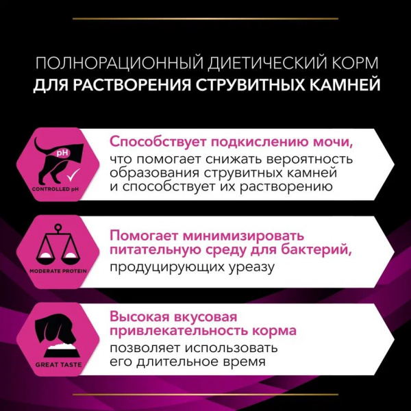 Сухой корм Purina Pro Plan (Пурина Про План) Veterinary Diets UR для собак диета при заболеваниях мочевыделительной системы 1,5кг