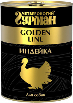 Четвероногий Гурман Golden влажный корм для собак с индейкой, 340 г