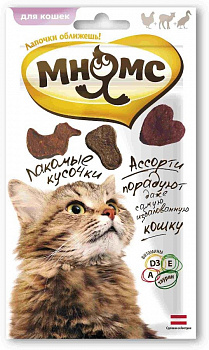 Лакомство Мнямс лакомые кусочки для кошек мясное ассорти 35г