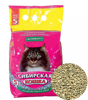 Наполнитель СИБИРСКАЯ КОШКА Комфорт 5л