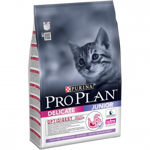 Purina Pro Plan Delicate Junior сухой корм для котят с чувствительным пищеварением с индейкой, 3 кг