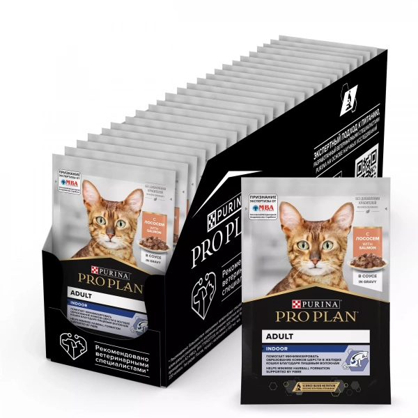 Purina Pro Plan влажный корм для домашних кошек с лососем, 85 г