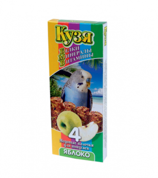КУЗЯ палочки д/попугаев БМВ Яблоко (4 шт)