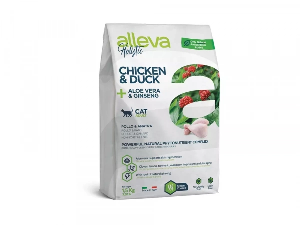 Alleva (Аллева) Holistic для кошек с курицей и уткой 1,5 кг