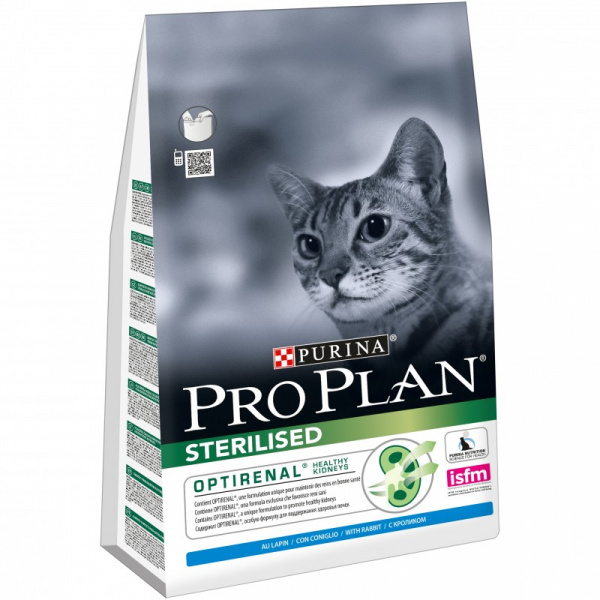 Purina Pro Plan сухой корм для стерилизованных кошек и кастрированных котов с кроликом, 3 кг