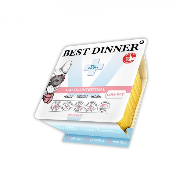 Best Dinner Vet Profi Gastrointestinal влажный корм для собак, паштет с индейкой, 100 г