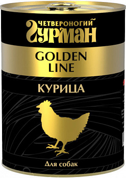 Четвероногий Гурман Golden влажный корм для собак с курицей, 340 г