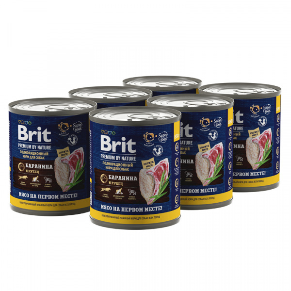 Brit Premium By Nature влажный корм для собак с бараниной и рубцом, 850 г