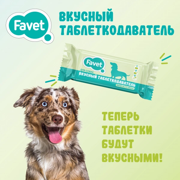 Favet (Фавет) Вкусный таблеткодаватель для собак 1 штука