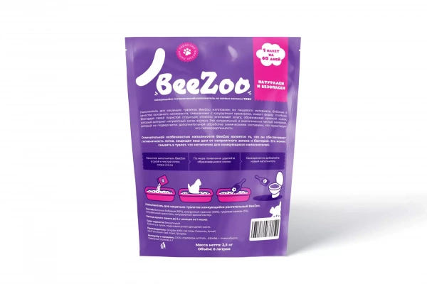 Наполнитель BeeZoo тофу Классический 6 л
